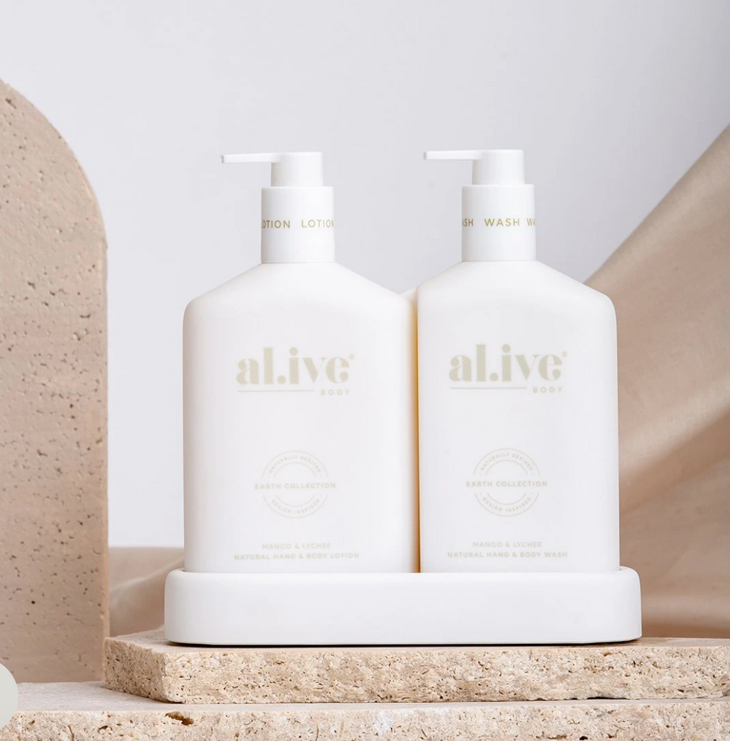 Al.ive Body Wash and Body Lotion Duo – Mango & Lychee