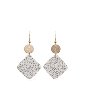 Load image into Gallery viewer, Green Speckled Drops Earrings
