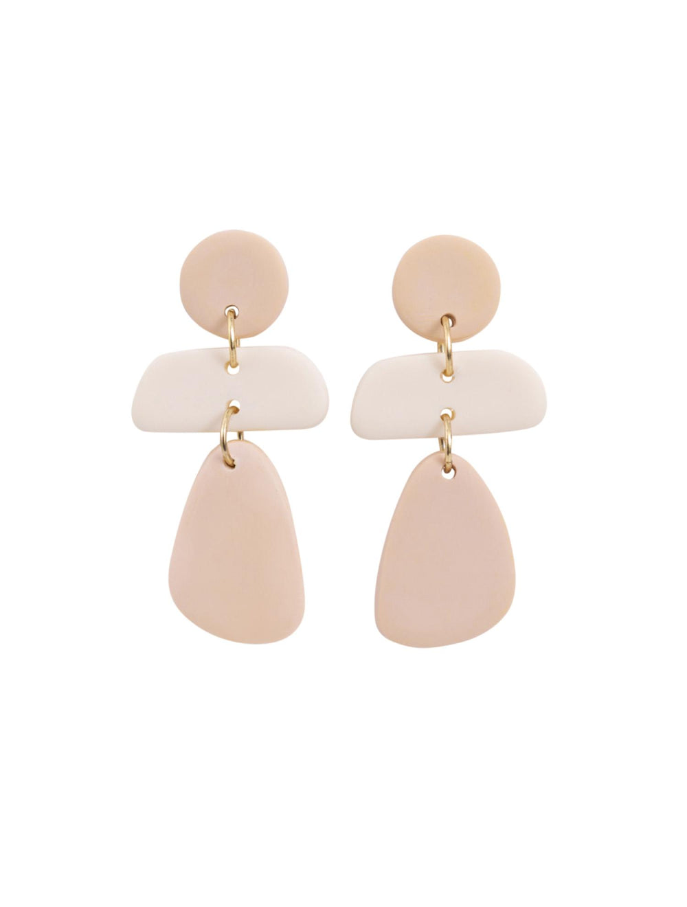 Beige Morph Drops Earrings