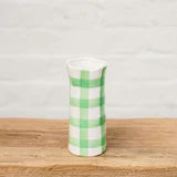 Small Vase - Mint Green Gingham